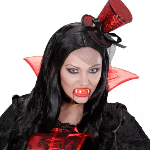 Photo du produit Dentier de vampire a LED rouge