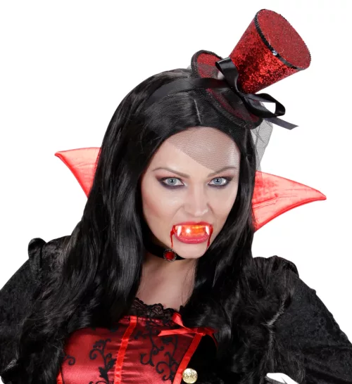 Photo du produit Dentier de vampire a LED rouge