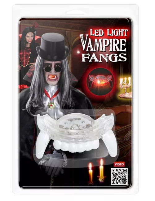Photo du produit Dentier de vampire a LED rouge