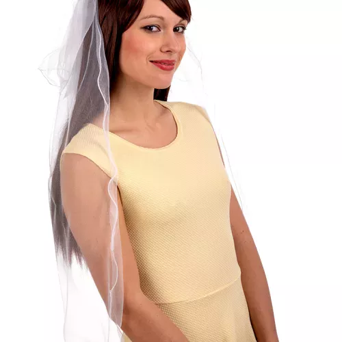Photo du produit Diadème argenté avec voile
