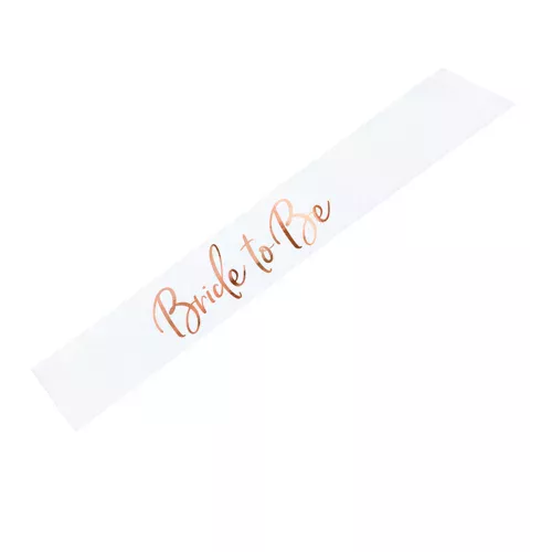 Photo du produit Echarpe en satin EVJF blanche et rose gold 75 cm