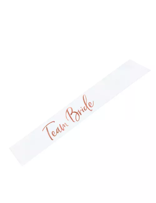 Photo du produit Echarpe en satin EVJF blanche et rose gold 75 cm
