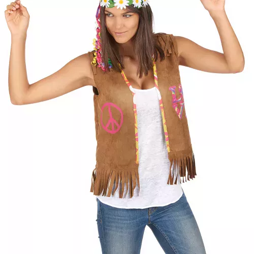 Photo du produit Gilet hippie femme 55 cm