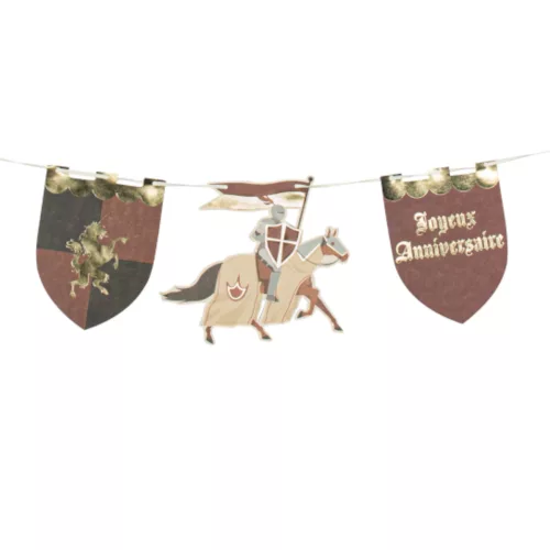 Photo du produit Guirlande 11 fanions chevaliers 2 m