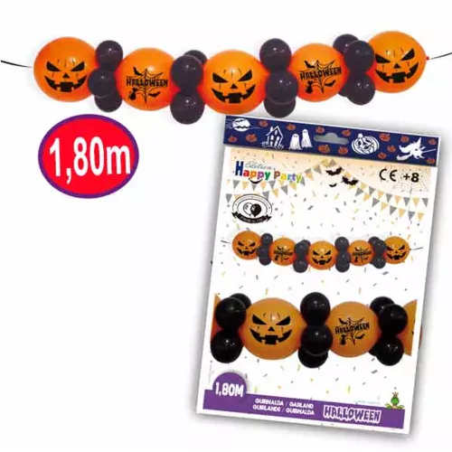 Photo du produit Guirlande ballons latex halloween 1,8 m