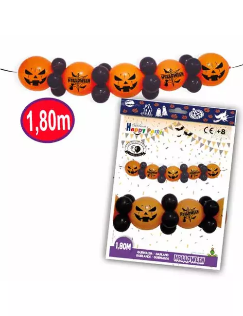 Photo du produit Guirlande ballons latex halloween 1,8 m
