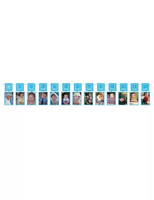Photo du produit Guirlande cadre photo 1er anniversaire garçon 3 m 65
