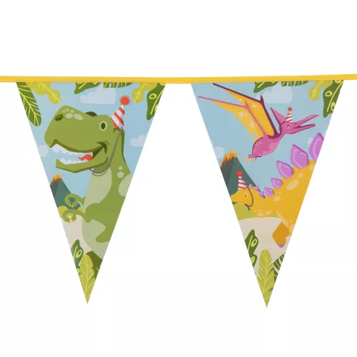 Photo du produit Guirlande de fanions Dino Party 6 m