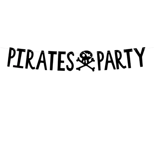 Photo du produit Guirlande en carton pirates party noire 14 cm x 1 m