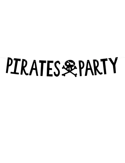 Photo du produit Guirlande en carton pirates party noire 14 cm x 1 m