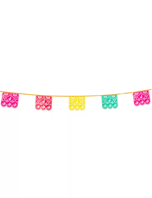 Photo du produit Guirlande en plastique mexicaine multicolore 14,5 x 16 cm 6 m