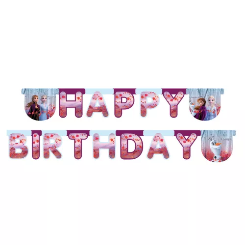 Photo du produit Guirlande happy birthday La Reine des Neiges 2 200 x 16 cm