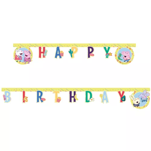 Photo du produit Guirlande Happy Birthday Peppa Pig 2 m