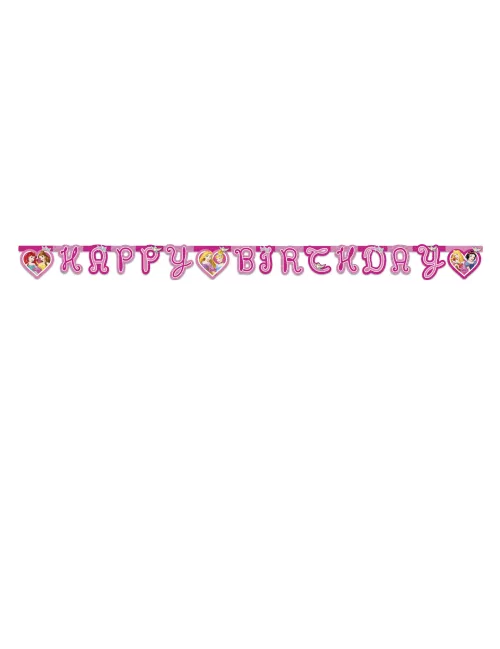 Photo du produit Guirlande Happy Birthday Princesses Disney c?urs