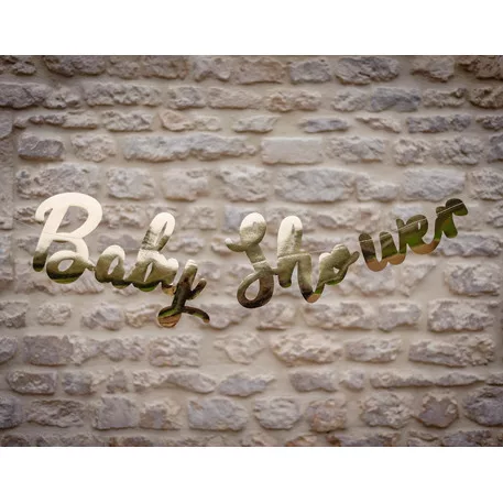 Photo du produit Guirlande lettres Baby Shower dorée metal 1 m