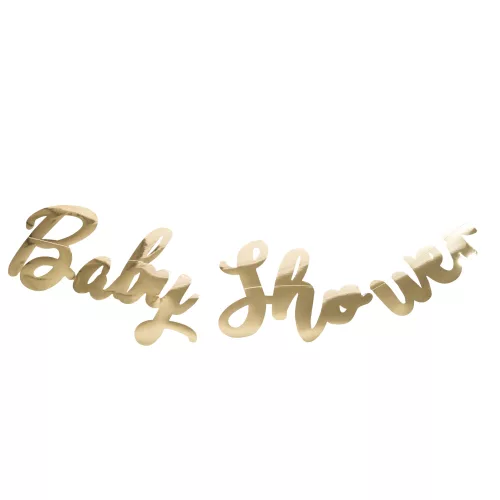 Photo du produit Guirlande lettres Baby Shower dorée metal 1 m
