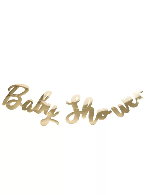 Photo du produit Guirlande lettres Baby Shower dorée metal 1 m