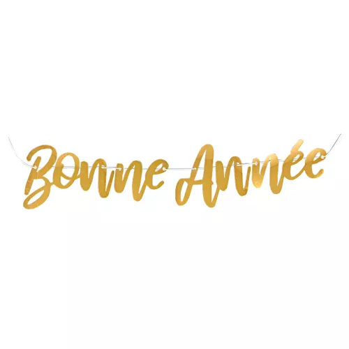 Photo du produit Guirlande Bonne Année dorée 120 cm