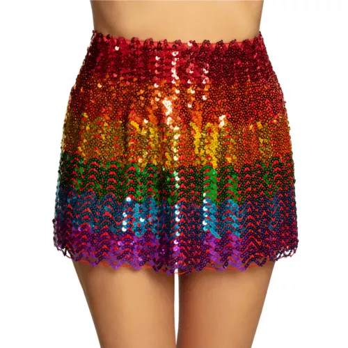Photo du produit Jupe à sequins arc-en-ciel femme