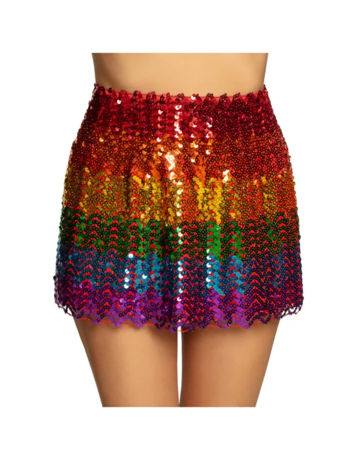 Photo du produit Jupe à sequins arc-en-ciel femme