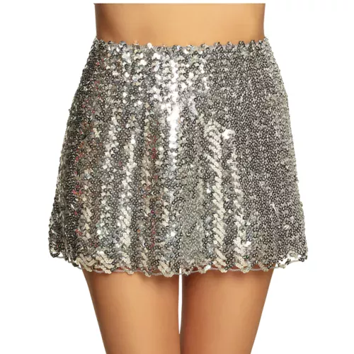 Photo du produit Jupe à sequins argentée femme