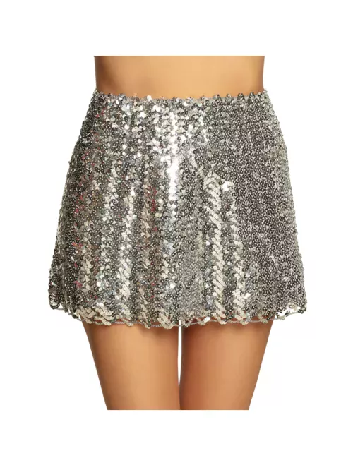 Photo du produit Jupe à sequins argentée femme