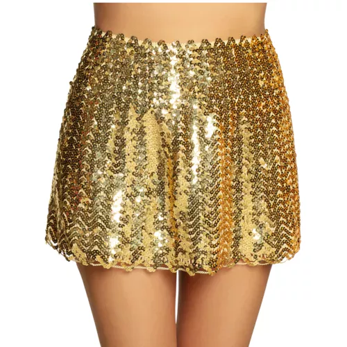 Photo du produit Jupe à sequins dorée femme