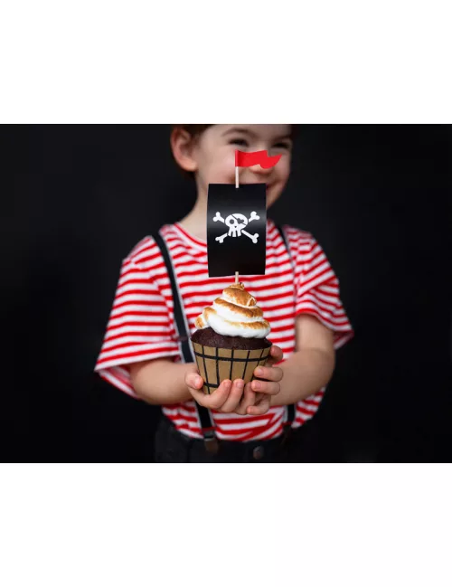 Photo du produit Kit à cupcake fête de pirate 4,8 x 7,6 x 4,6 cm - 20 cm