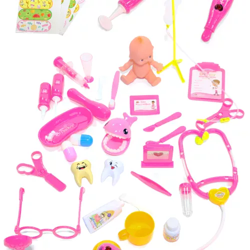 Photo du produit Kit d'accessoires de docteur rose 39 pièces