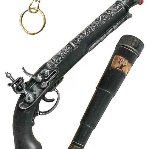 Photo du produit Kit d'accessoires de pirate avec longue-vue, pistolet et boucle