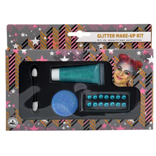 Photo du produit Kit de maquillage bleu pailleté