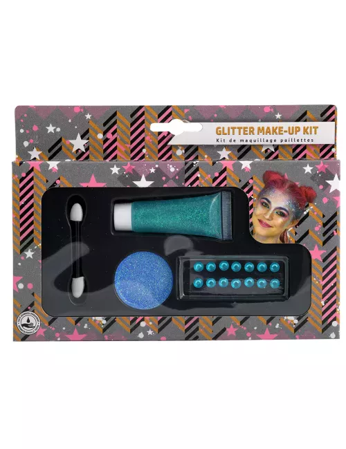 Photo du produit Kit de maquillage bleu pailleté