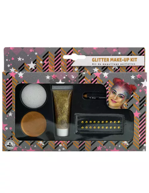 Photo du produit Kit de maquillage or pailleté