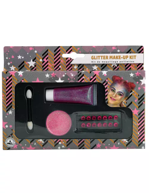 Photo du produit Kit de maquillage rose pailleté