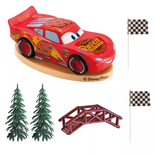 Photo du produit Kit décorations gâteau Cars 8 cm