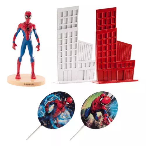 Photo du produit Kit décoration gâteau Spiderman 8 cm