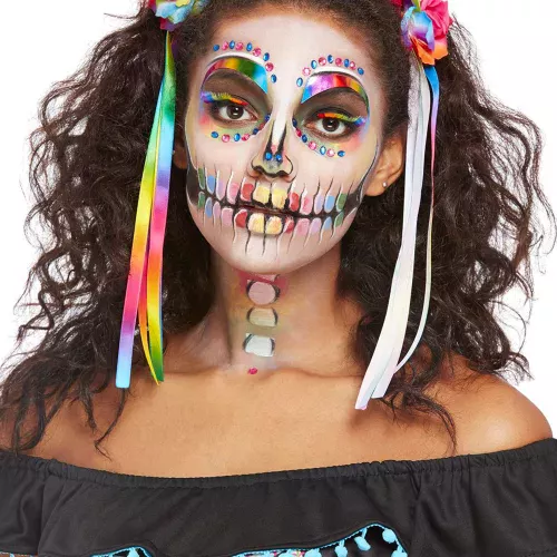 Photo du produit Kit maquillage squelette multicolore femme