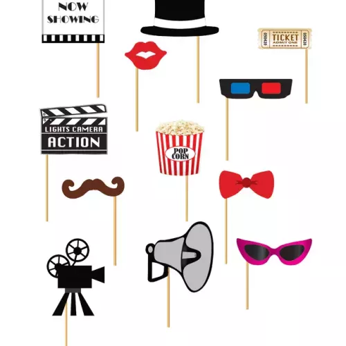 Photo du produit Kit photobooth Cinéma 12 pièces