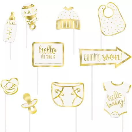 Photo du produit Kit photobooth hello baby 10 accessoires