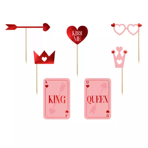 Photo du produit Kit photobooth love is in the air 7 accessoires