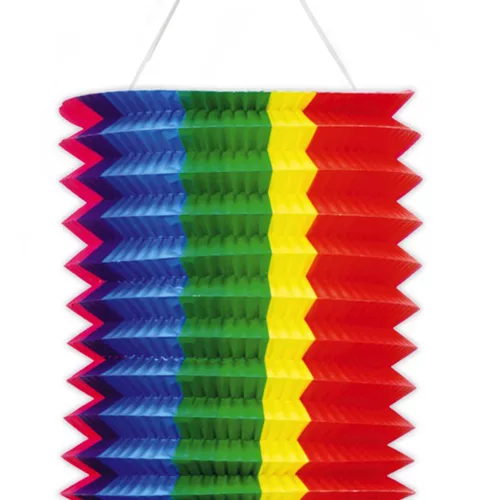 Photo du produit Lampion à rayures multicolores 20cm