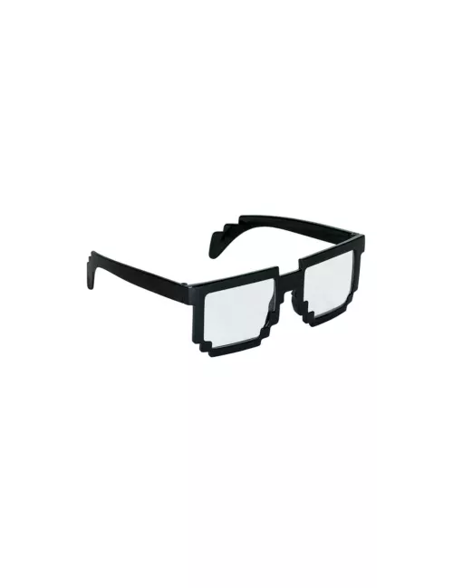 Photo du produit Lunettes noires geek pixellisées adulte