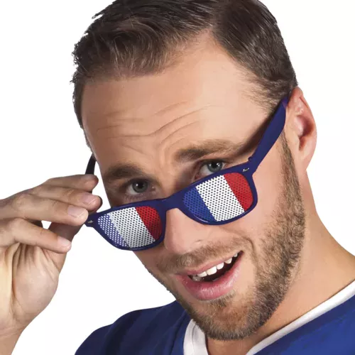 Photo du produit Lunettes supporter avec drapeau France adulte