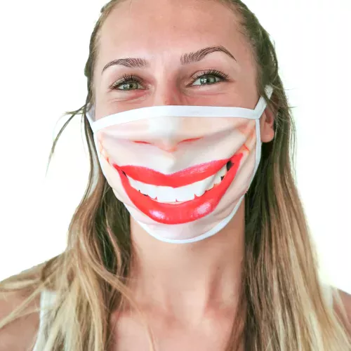 Photo du produit Masque cache nez imprimé rouge à lèvre adulte