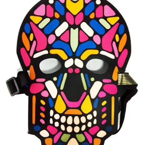 Photo du produit Masque crâne de squelette LED réactives adulte