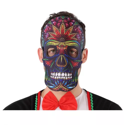 Photo du produit Masque dia de los muertos effet cuir et feutre adulte