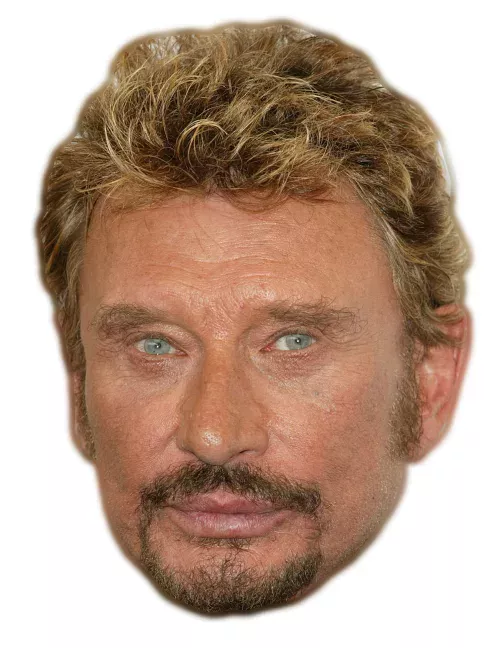 Photo du produit Masque en carton johnny Halliday