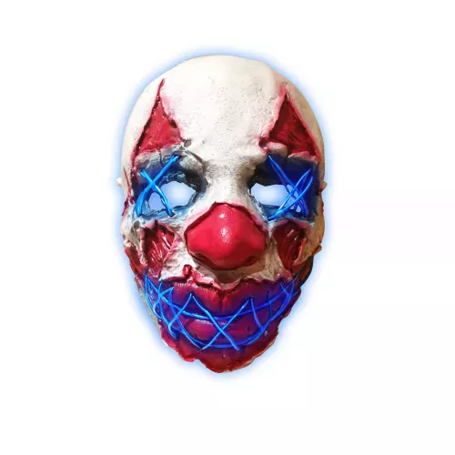 Photo du produit Masque latex lumineux clown de la nuit adulte