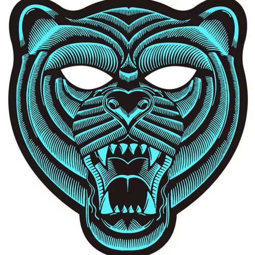 Photo du produit Masque tigre à LED réactives adulte