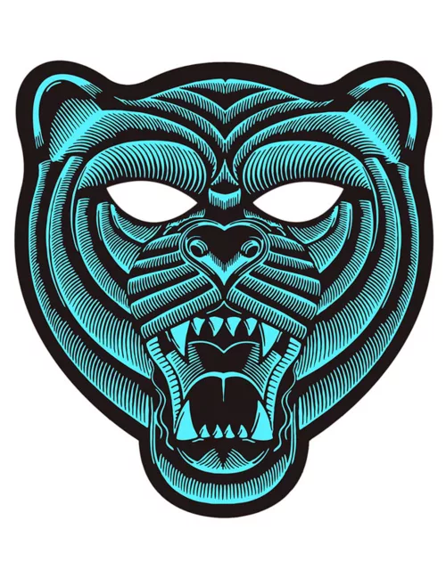 Photo du produit Masque tigre à LED réactives adulte